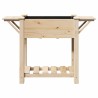 Jardinière avec étagères 111x37x76 cm en bois massif de sapin 