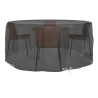 Housses pour meubles de jardin 2 pcs 10 œillets Ø260x90 cm rond 