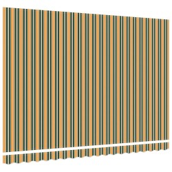 Tissu de remplacement de store pour cadre de 4.5x3 m vert et jaune 