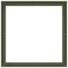 Jardinière vert olive 80x80x30 cm acier 