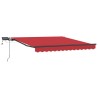 Store rétractable manuel avec LED Rouge 350x250 cm 