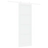 Porte coulissante avec matériel blanche 83x232 cm en pin massif 