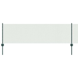 Pieux de Clôture 11 pcs U-Channel Vert 60 cm Acier 