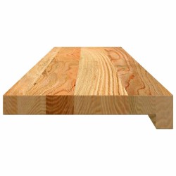 Appuis de fenêtre 2 pcs marron clair bois de chêne massif 