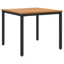 Ensemble de salle à manger de jardin 3 pièces en poly rattan gris et bois d'acacia 