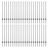 Poteaux de clôture Autre 44 pcs Gris 100 x 1.2 m 