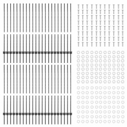 Poteaux de clôture Autre 44 pcs Gris 100 x 1.2 m 