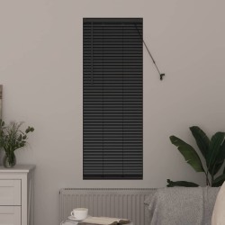 Store de Fenêtre avec des rideaux Autre Noir 80 x 130 cm Aluminium 