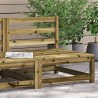 Canapé de jardin sans accoudoirs 70x70x67 cm bois pin imprégné 