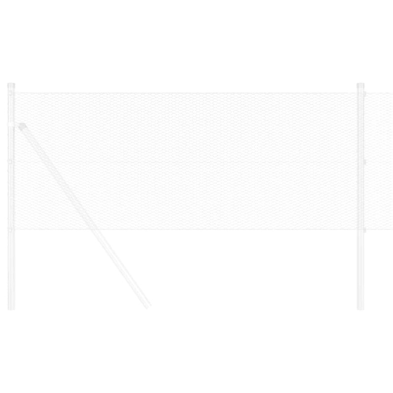 Clôture Hexagonale Grise Argent 0.6 x 10 m Acier galvanisé 