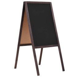 Tableau noir double face Bois de cèdre Autoportant 40 x 60 cm 