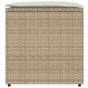 Boîte de Rangement Beige et crème Effet rotin, coussin en polyester 