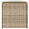 Boîte de Rangement Beige et crème Effet rotin, coussin en polyester 