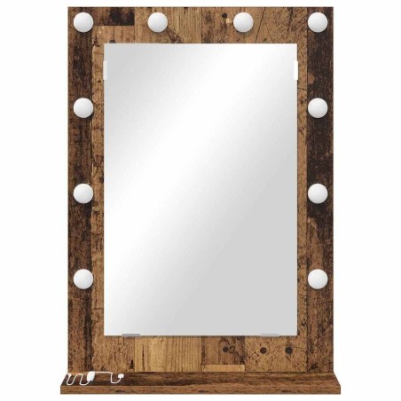 Miroir de Coiffeuse Bois ancien Bois massif 70 x 50 x 18 cm 