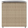Coffre de rangement extérieur Beige Rattan synthétique Moyen 