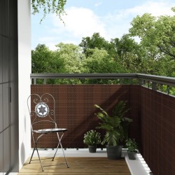 Paravent de balcon brun et noir 400x100 cm résine tressée 