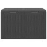Boîte de rangement de jardin 180 L Noir PP Rotin 