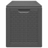 Boîte de rangement de jardin 180 L Noir PP Rotin 