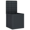 Boîte de Rangement Anthracite 55x53x57 cm PP 
