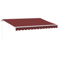 Auvent manuel rétractable bordeaux 350x250 cm 
