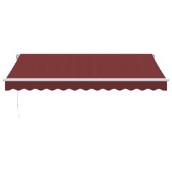 Auvent manuel rétractable bordeaux 350x250 cm 