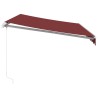Auvent manuel rétractable bordeaux 350x250 cm 