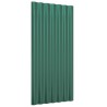 Panneaux de toit 12 pcs Acier enduit de poudre Vert 80x36 cm 