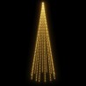 Sapin de Noël sur mât de drapeau 732 LED blanc chaud 300 cm 