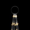 Sapin de Noël sur mât de drapeau 732 LED blanc chaud 300 cm 