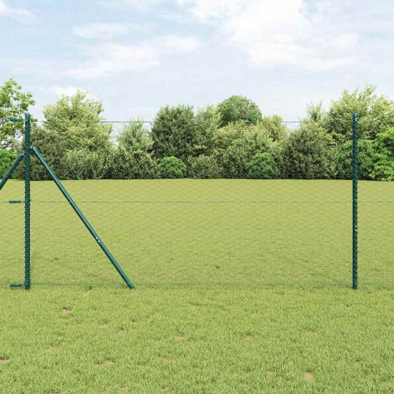 Clôture Hexagonale Grise 1x50 m Acier 
