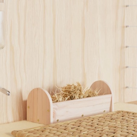 Mangeoire à foin pour lapins 28x10x10 cm bois massif de sapin 