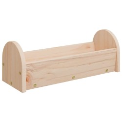 Mangeoire à foin pour lapins 28x10x10 cm bois massif de sapin 