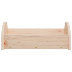 Mangeoire à foin pour lapins 28x10x10 cm bois massif de sapin 