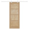Porte coulissante avec ensemble de quincaillerie 78x202 cm Bois massif de pin 