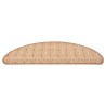 Tapis de marches d'escalier 15 pcs Marron clair 56x17x3 cm 