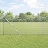 Clôture en fil soudé avec 13 piquets de 1,4x25 m en acier galvanisé 