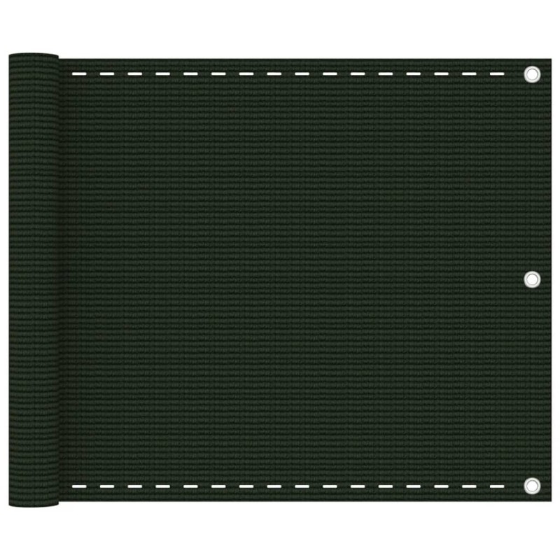 Écran de balcon Vert foncé 75x300 cm PEHD 
