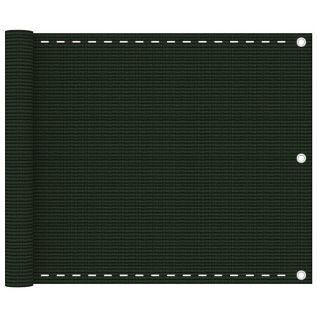 Écran de balcon Vert foncé 75x300 cm PEHD 