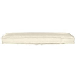 Coussins de palette pour banc - 2 pcs Crème - 120 x 40 x 8 cm - Tissu Oxford 
