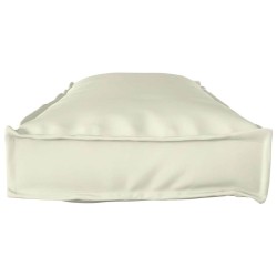 Coussins de palette pour banc - 2 pcs Crème - 120 x 40 x 8 cm - Tissu Oxford 