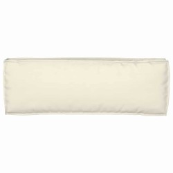 Coussins de palette pour banc - 2 pcs Crème - 120 x 40 x 8 cm - Tissu Oxford 