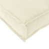 Coussins de palette pour banc - 2 pcs Crème - 120 x 40 x 8 cm - Tissu Oxford 