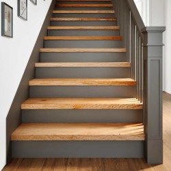 Marches d'escalier 4 pcs marron clair 100x30x2 cm chêne massif 