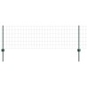 Clôture Euro avec 5 poteaux en U Vert 0.6x10 m Acier 