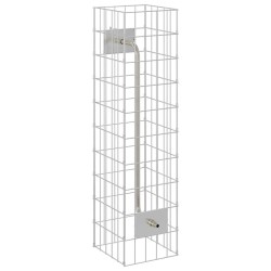 Colonne Gabion avec Robinet d'Eau 100x25x25 cm Acier Inoxydable 304 