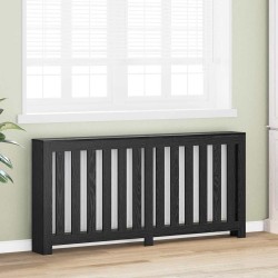 Cache-radiateur Chêne Noir 175x20x82 cm Bois d'ingénierie 