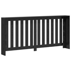 Cache-radiateur Chêne Noir 175x20x82 cm Bois d'ingénierie 