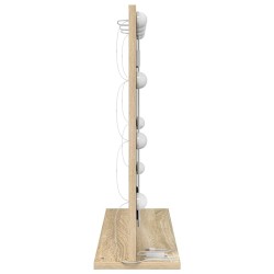 Miroir de vanité avec lumières LED Chêne Sonoma 60x55x18 cm 