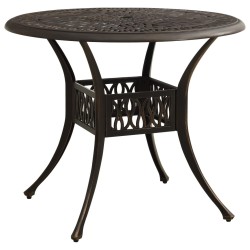 Table de jardin Bronze 90x90x74 cm Aluminium coulé 