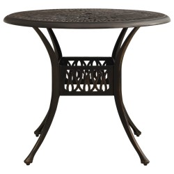 Table de jardin Bronze 90x90x74 cm Aluminium coulé 